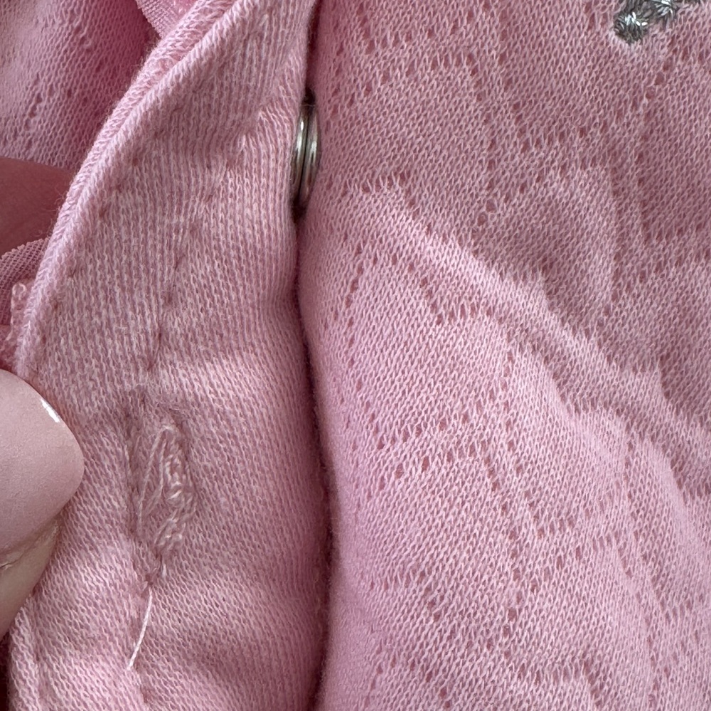 Baby Guess Pink Quilted Footed Jumpsuit NWT - Picture 4 of 6